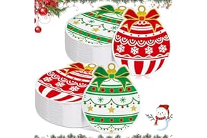 Engrowtic 100 Pcs Christmas Cocktail Napkins Xmas Disposable Paper Napkins 6.3 x 5.3 Inch Red and Green Disposable Beverage Paper Towels for Holidays Dinner Winter Wedding Party Tableware Decor