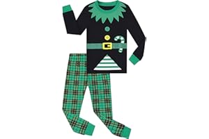 Benaive Boys Girls Halloween Pajamas Kids Christmas Pajamas Holiday PJs 100% Cotton Sleepwear Size 2T-12 Years