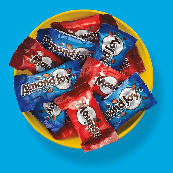 ALMOND JOY AND MOUNDS ASSORTED FLAVORED MINIATURE, CANDY PARTY PACK, 32.1 OZ