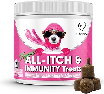 NutriPaw Vegan All-Itch Treats For Dogs Soothe Itchy Paws & Skin