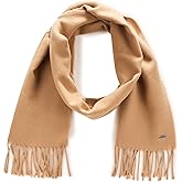 BOSS womens Fringe Solid Wool Scarf