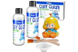 Air Dry Clay Glaze | New Version 2×100ml Transparent Clear High Gloss Clay Glaze Sealant - Anti-Scratch/Wear/Crack Waterproof