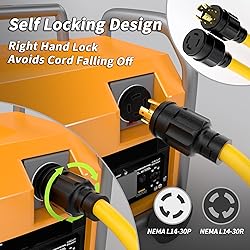 PlugSaf 100FT 30 Amp Generator Extension Cord 4