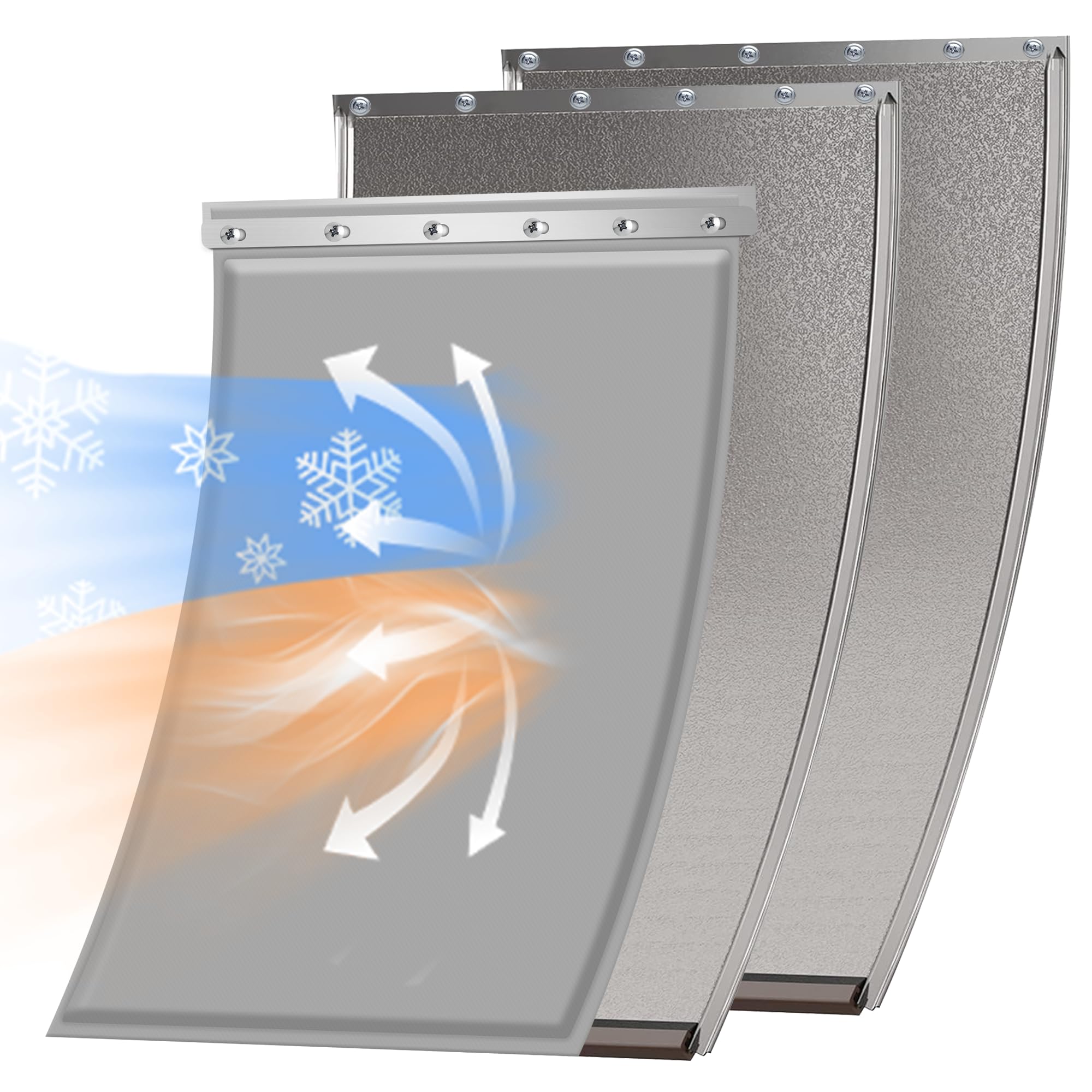 Photo 1 of *Used/Bent* 3-Flap Extra Large Dog Door Replacement Flap with Screws,Compatible with PetSafe Freedom Doggie Doors PAC 11-11040,13 1/8" X 24 7/8",Pet Door Replacement Flap for Extreme Weather Resistance-20 to120°F