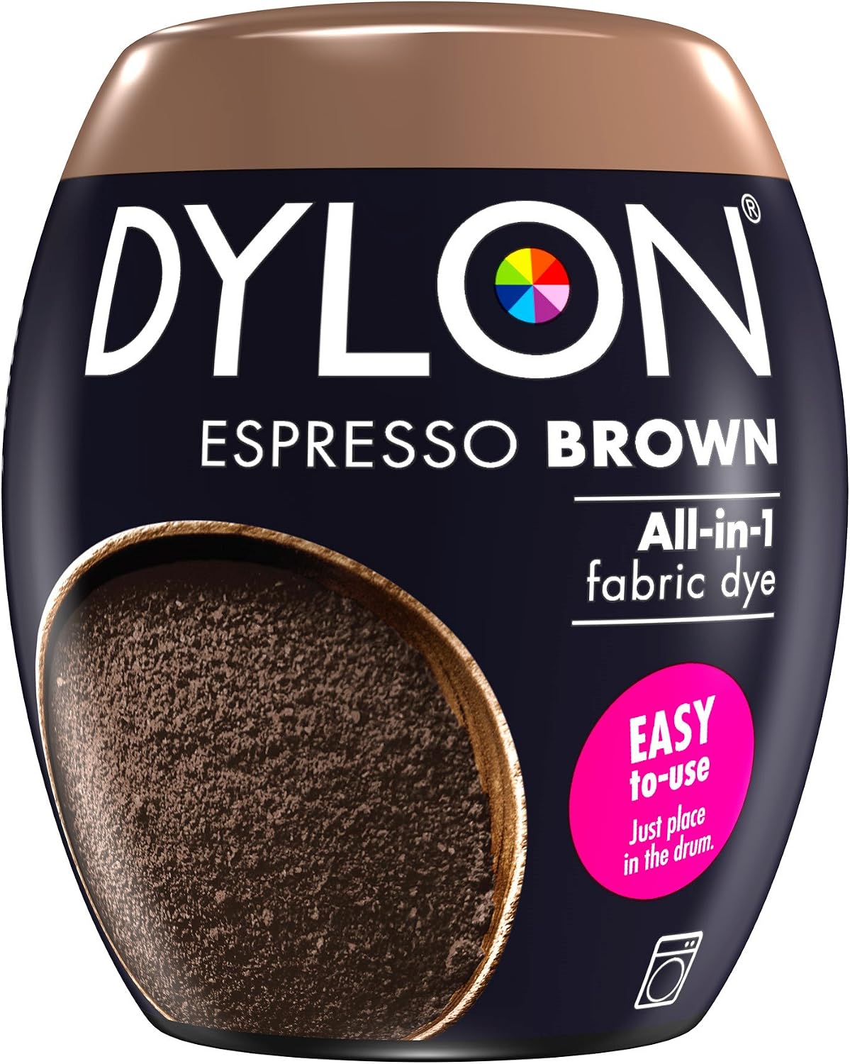DYLON Washing Machine Fabric Dye Pod for Clothes & Soft Furnishings, 350g - Espresso Brown, Pack of 1