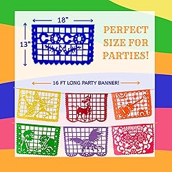 Mexican Party Decorations, 10 Large Colorful