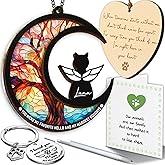 6" DIY Cat Memorial Suncatcher – 4-in-1 Cat Memorial Gifts for Loss of Cats, Pet Remembrance Gifts | Loss of Cats Sympathy Gift with Ornament, Keychain & Sympathy Card PS191