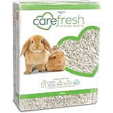 Carefresh White Natural Paper Small Pet Bedding, Odor Control 50L | 2X more absorbent, 99% dust free, odor control, Biodegradable, compostable, For hamsters, rabbits and guinea pigs