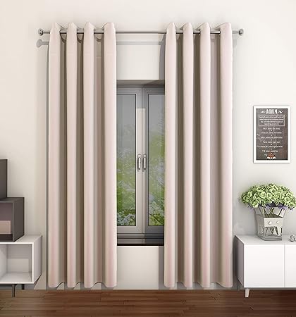 Vantextile Thermal Insulated Eyelet Curtains Living Room Bedroom Blackout Curtains With Two Matching Tie Backs Reduce Noise Protect Privacy One
