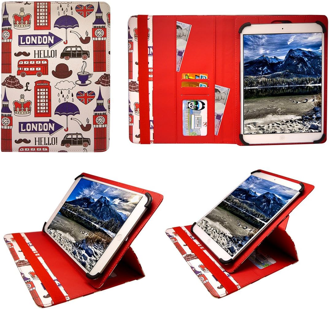 Sweet Tech Samsung Galaxy Tab S2 9.7 inch Wi-Fi SM-T813 / SM-T819 Tablet London Attraction Universal 360 Degree Rotating PU Leather Wallet Case Cover Folio (9-10 inch)