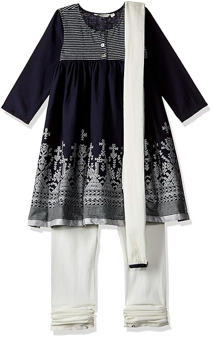 Girls' A Line Regular Fit Salwar Suit Set
