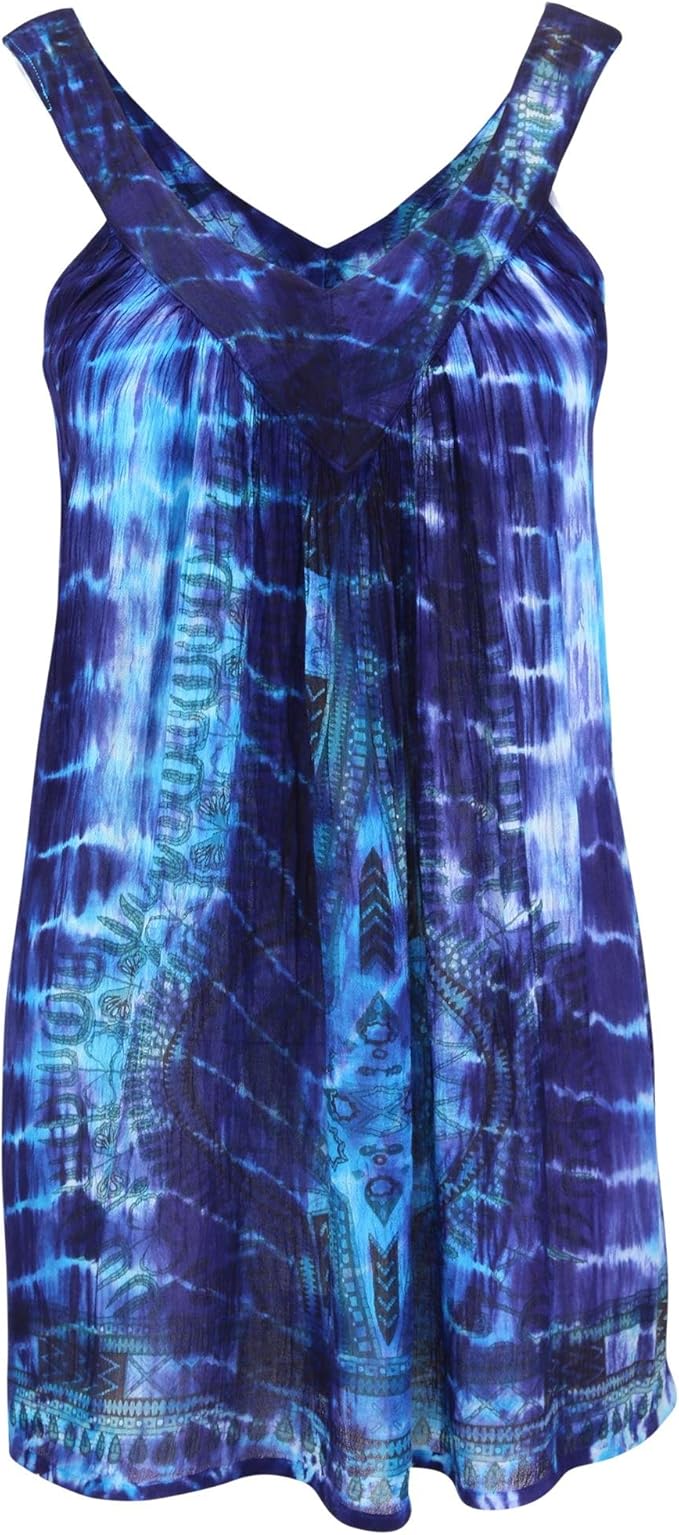 GreaterGood Tie Dye Spirit Sleeveless Top at Amazon Womenâs Clothing store