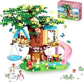 Treehouse Building Set Compatible with Friends for Kids Girls Boy Age 6-12 | 731PCS Forest Tree House Building Toys with LED Light, Swing, Cat, Slide, Sky Hammock, Christmas Birthday Gifts for Kid Girls