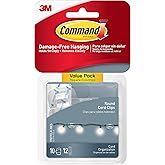 Command 17017CLR-VP Round Cord Clips, Clear, 10-Clips (17017CLR-10ES)