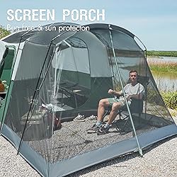 PORTAL 8 Person Family Camping Tent with Screen