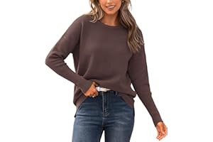 BTFBM Fall Sweaters for Women 2025 Casual Long Sleeve Sweater Striped Loose Fit Pullover Tops