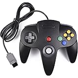 miadore N64 Classic Controller, Retro N64 64-bit Remote Gamepad Joystick for N64 Console Video Game System (Black)