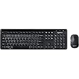 AmazonBasics Wireless Computer Keyboard and Mouse Combo - Quiet and Compact - US Layout (QWERTY)