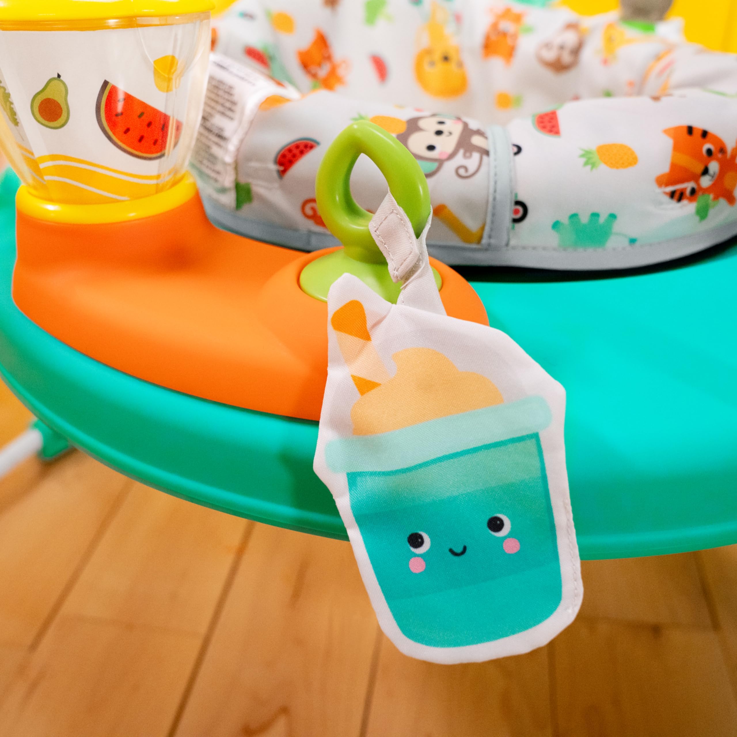 Bright Starts Cooking Up Fun Baby Activity Jumper with Music and Lights, Kitchen Role Play Toys, Unisex, 6 Months+, Up to 25 lbs