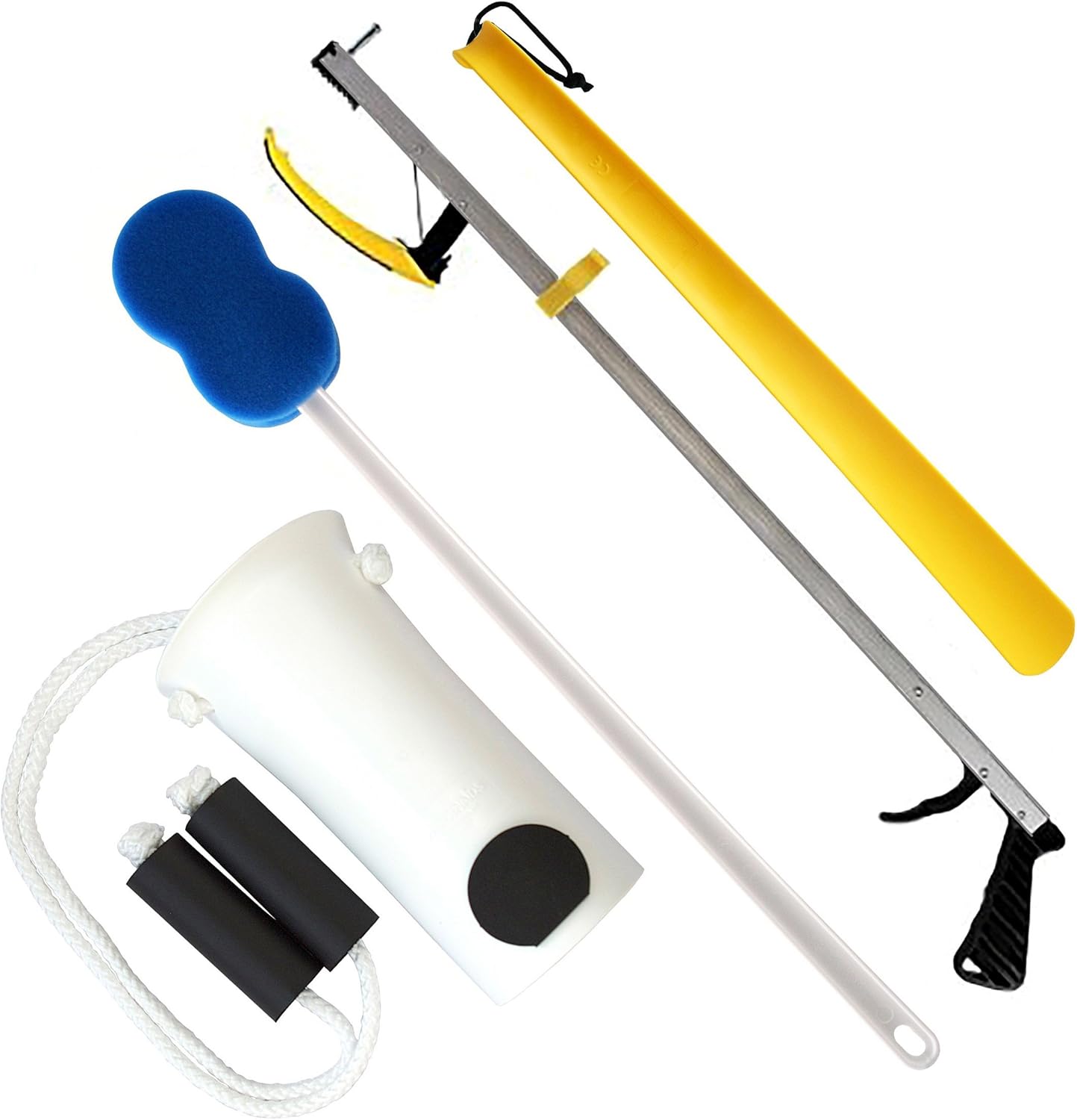 RMS Hip Knee Replacement Kit - Ideal for Recovering from Hip Replacement, Knee or Back Surgery, Mobility Tool for Moving and Dressing (32 Inch Reacher): Health & Personal Care