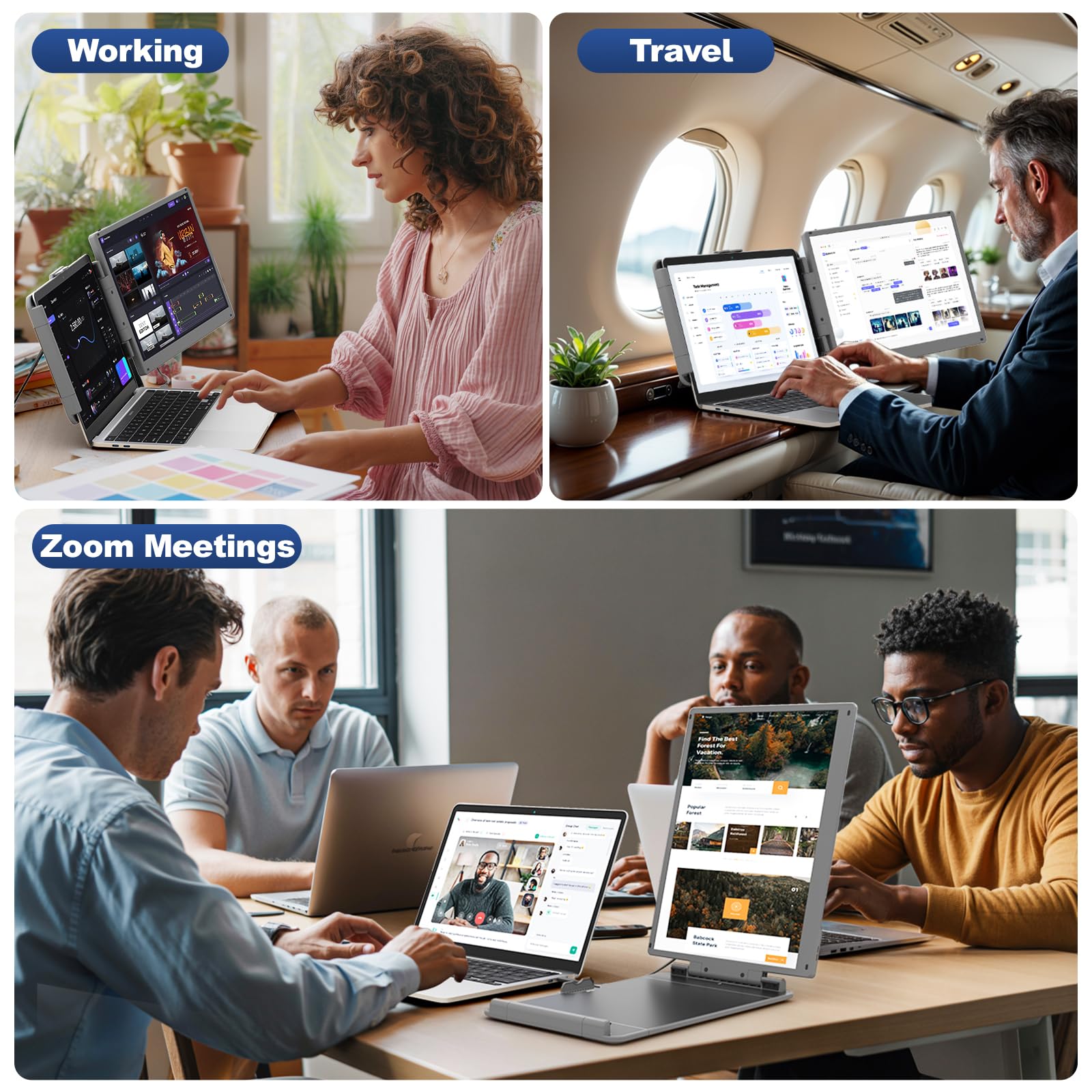 Cenerius 2K Ultra-Clear Laptop Screen Extender, 14