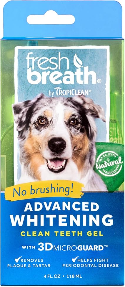 Tropiclean Fresh Breath By Gel Di Igiene Dentale Per Cani Animali Gatti Senza Spazzolare Aiuta A Rimuovere Placca Tartaro Sbiancamento Professionale 118 Ml Amazon It Prodotti Per Animali Domestici
