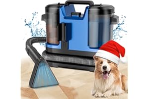 Vaconly Portable Spot Cleaner Machine for Carpet and Upholstery - 18Kpa Carpet Cleaner with Dual BrushHeads, Easy Move, Cleaning Machine for Furniture, Couch, Stairs, Car and Pet Stain, Blue