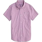 vineyard vines Boys Tradewind Check Performance Cotton Short Sleeve Shirt