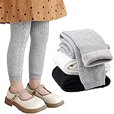 Looching Toddler Girls Fleece Lined Leggings Baby Winter Warm Cotton Thick Thermal Velvet Knit Tights Pants for 2-5T Kids