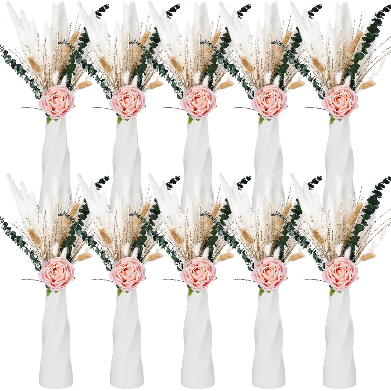 Photo 1 of *************Missing pieces****************
Janinka 10 Set Dried Pampas Grass Centerpiece for Wedding 10 Composite Plastic Flower Vases 10 Artificial Roses 80 Dried Pampas Grass for Baby Shower Rustic Bridal Shower Farmhouse Home Decoration