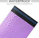 iSOUL 100 Mixed Mailing Poly Bags 6 x9 to 12 x16 Self Seal Purple view 3