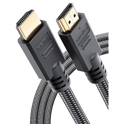 PowerBear 4K HDMI Cable 10 ft | High Speed, Braided Nylon &amp; Gold Connectors, 4K @ 60Hz, Ultra HD, 2K, 1080P &amp; ARC Compatible | for Laptop, Monitor, PS5, PS4, Xbox One, Fire TV, Apple TV &amp; More