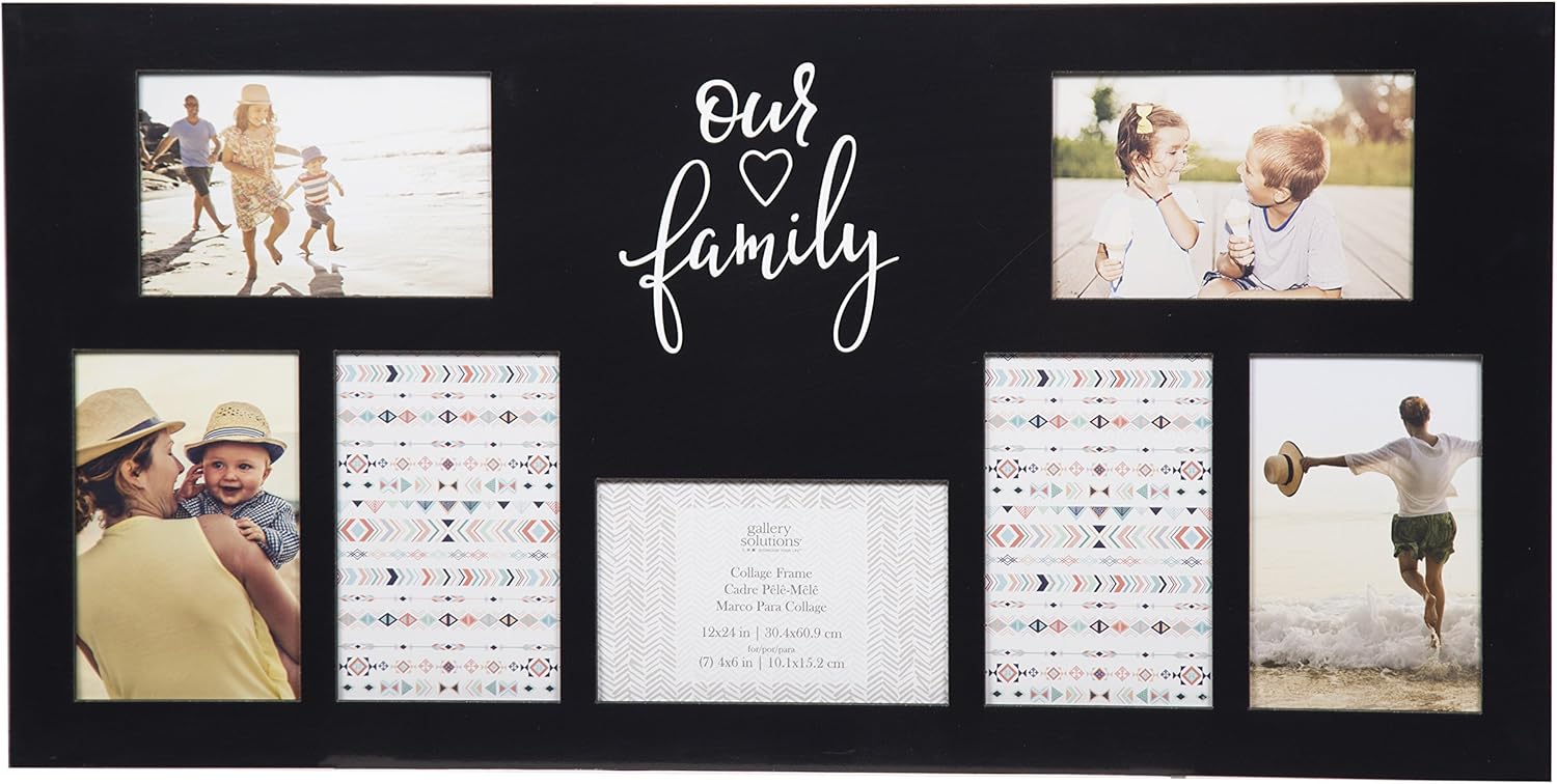 Amazon Com Gallery Solutions Black 12x24 7 Opening Family