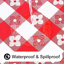 Spotjoy Rectangle Vinyl Table Cloth, Waterproof