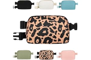 VKIOIP Running Fanny Pack Waist Belt Bag with Adjustable Strap,Hands Free Crossbody Fanny Bag with Zipper for Woman and Man,for Hiking,Sports Gifts(Leopard Yellow)