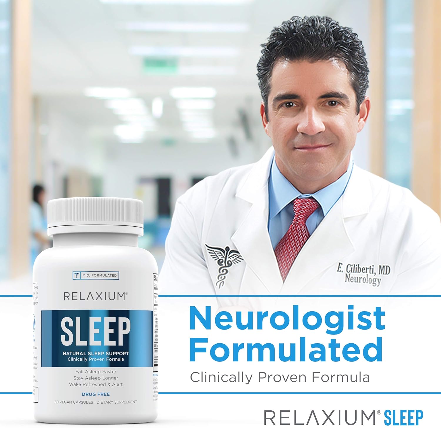 Relaxium Natural Sleep Aid | Non-Habit Forming | Sleep Supplement for Longer Sleep & Stress Relief w/Magnesium, Melatonin, GABA, Chamomile, Valerian (60 Vegan Capsules, 30 Day Supply): Health & Personal Care