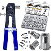 ASKWAY Pressure Rivet Nut Tool Kit, 430Pcs Aluminum Rivet Nut Combination | Metric Threaded Rivet Nut (M8/M6/M5/M4/M3) Suitable for Furniture, Decoration, Automotive, Marine and Industrial Applications