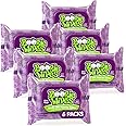 Saline Nose Wipes by Boogie, for Baby & Kids, Face, Hand & Body, FSA/HSA Eligible, Made with Vitamin E, Aloe, and Natural Saline, Grape Scent, 30 Count (Pack of 6)