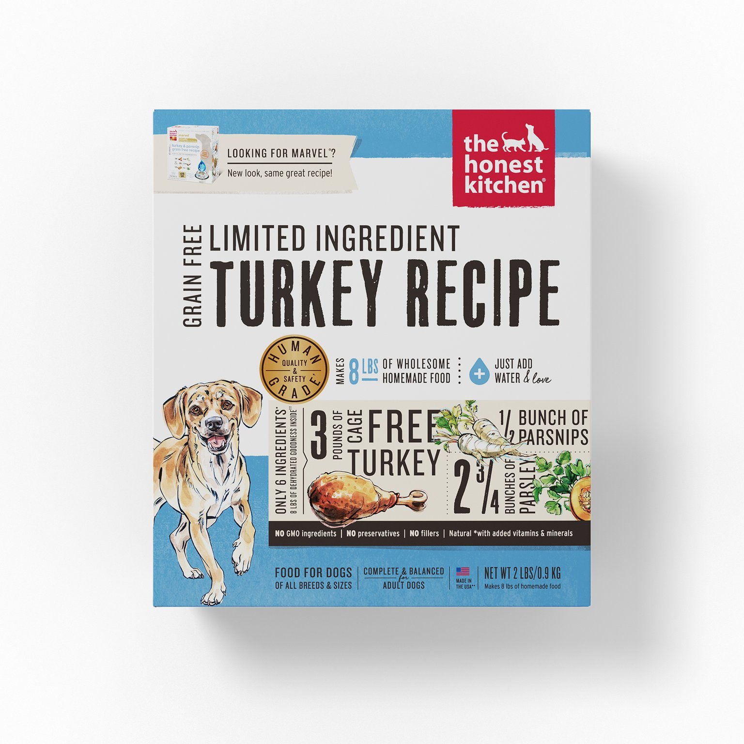 Honest Kitchen The Limited Ingredient Turkey Dog Food Recipe, 2 lb box