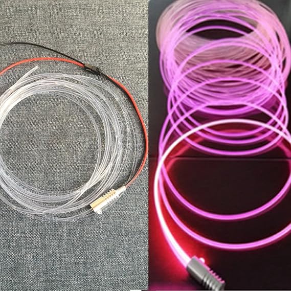 Raysell 3mm 10Meter PMMA Side Glow Optic Fiber Cable With 1.5W 12V LED
