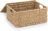woodluv Storage Boxes With Lids Seagrass Baskets Large Natural view 2
