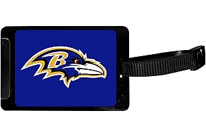 SISKIYOU SPORTS Siskiyou NFL Baltimore Ravens Luggage Tag , Black, 3.25"