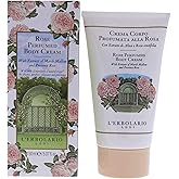 L'Erbolario Body Cream – Moisturizing Body Butter with Marsh Mallow and Provence Rose – Nourishing Skin Care with Floral Amber Scent – Rose - 5.1 oz