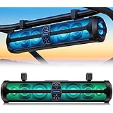 Ehaho Rumble-X Series UTV Sound Bar, 8-Speaker Metal UTV Speakers BT w/Broadcast Party Mode & Music Sync Multicolor, 28" IP66
