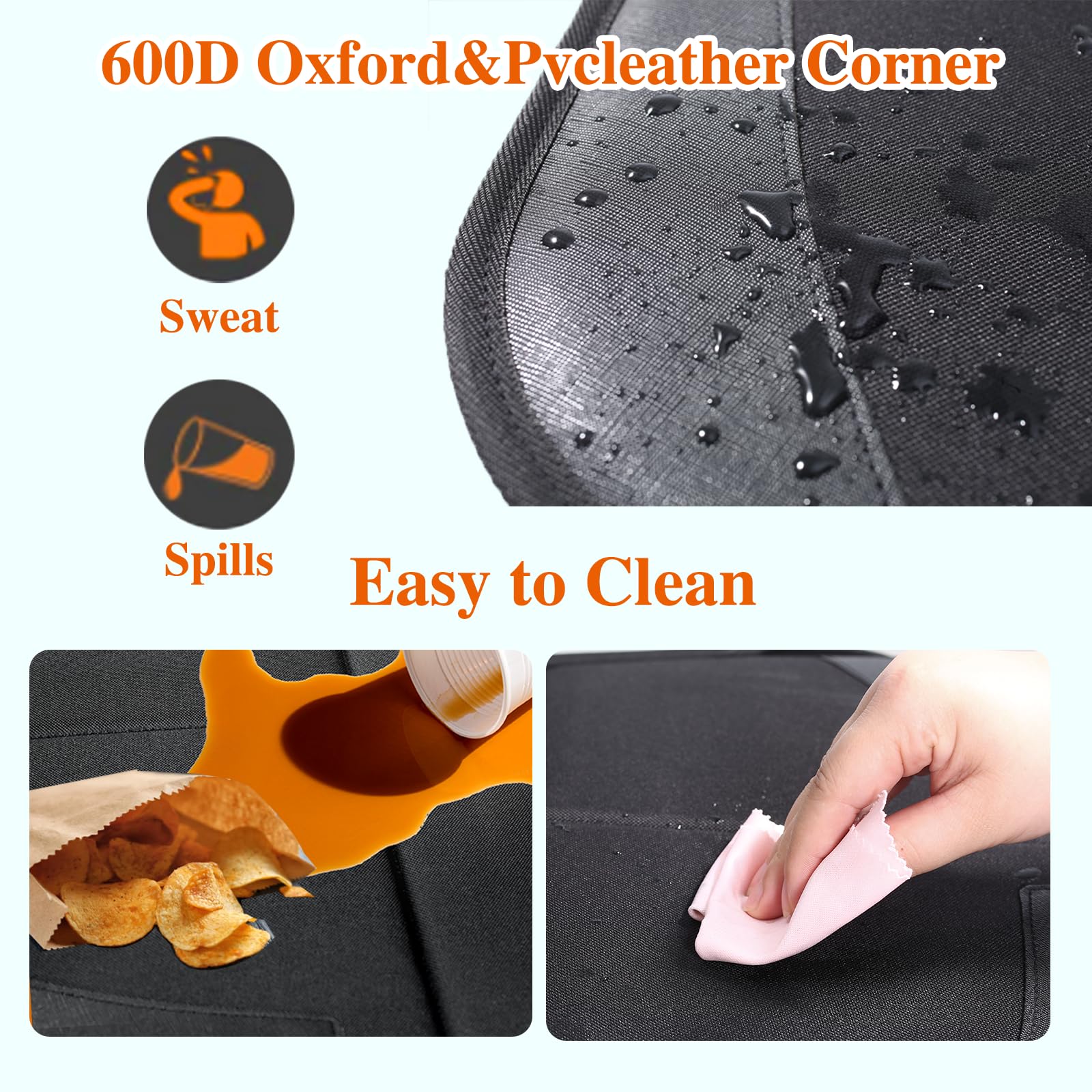 Car Seat Protector, Non-Slip Rubber Padded Backing Seat Protector for Child Seats, Waterproof Thickest Padding Car Seat Protector Under Baby Seat - No Imprint (Black-Ⅰ-1pcs)