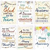 Fancy Land Work Anniversary Card Employee Appreciation Greeting Cards Congrats Business Cards for Office Coworker Supplies Colorful Style 30Pcs