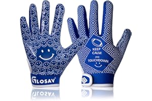 GLOSAV Football Gloves for Kids, Youth, and Adults - Super Sticky Silicone Receiver Gloves for Men and Women