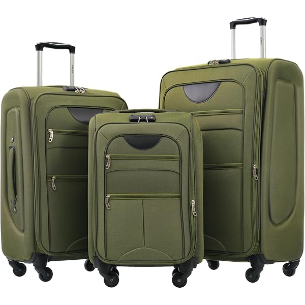Amazon.com: Merax Softside Luggage Set, Travel Suitcase Expandable