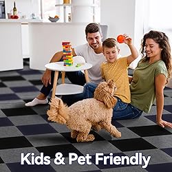 CUCOS Carpet Tiles Peel and Stick, Squares Carpet
