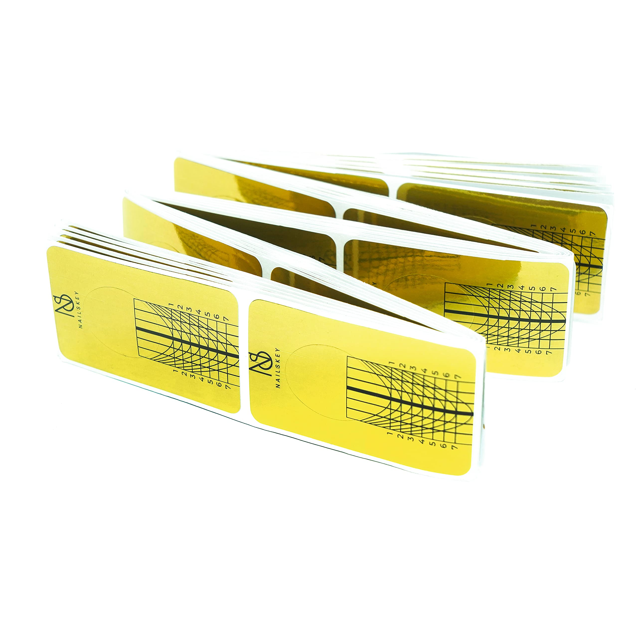 Nailskey Nail Forms for Gel Builder - 100 Pcs Self Adhesive Nail Extension Stickers for Acrylic, UV & Poly Gel with Tip Sculpting Guide - Nail Art for Home & Salon (Pack of 100) - Image 5